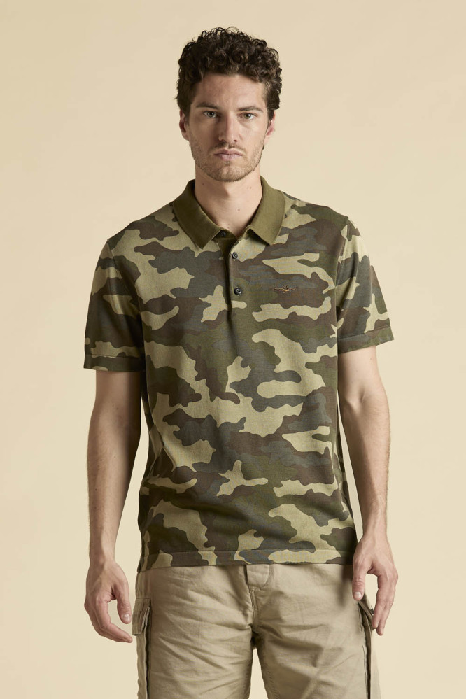 Svetr polo in maglia con manica corta 261MA1622UL00932