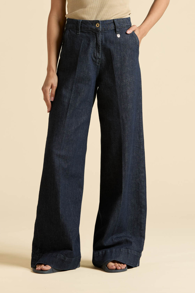 Kalhoty pantaloni palazzo 261PJ0207DCT04257