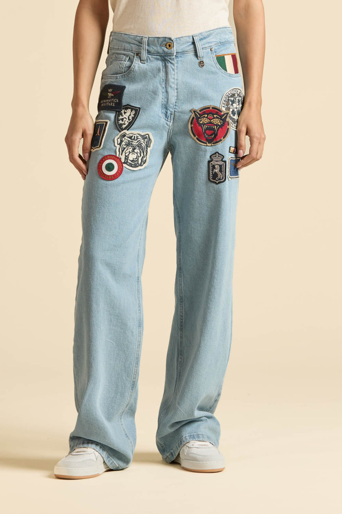 Kalhoty pantaloni palazzo 261PJ0208DCT04257