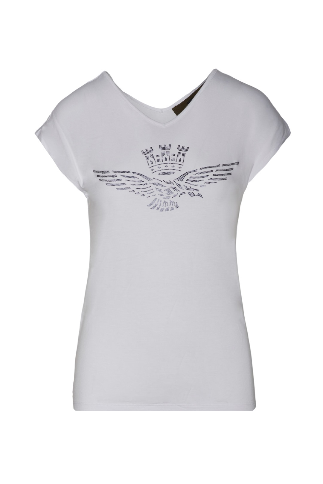 detail Tričko t-shirt scollo a v 211TS1884DJ414