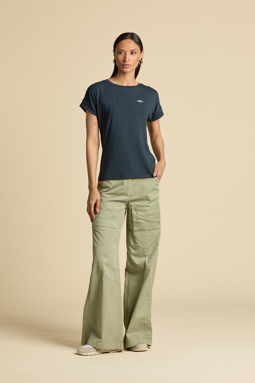 detail Kalhoty pantaloni palazzo 261PA1701DCT04281