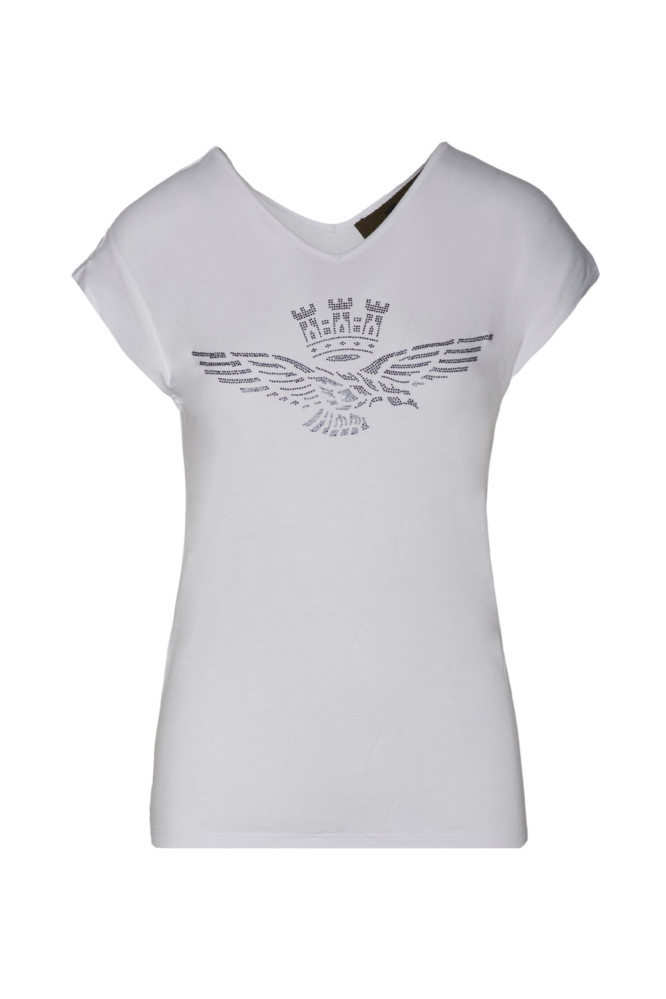 Tričko t-shirt scollo a v 211TS1884DJ414