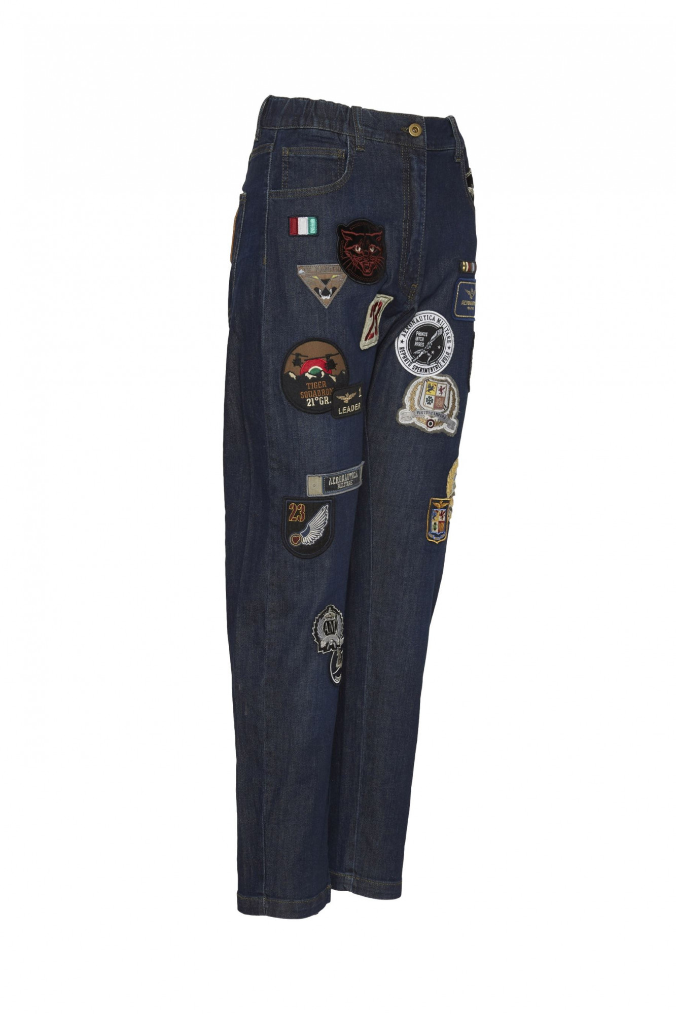 detail Kalhoty jeans patch 202PJ178DCT2508